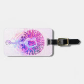 ヨガの木のパステルの虹 ラゲッジタグ (正面横)