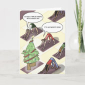 ヨガの木の姿勢の休日カード シーズンカード (正面)