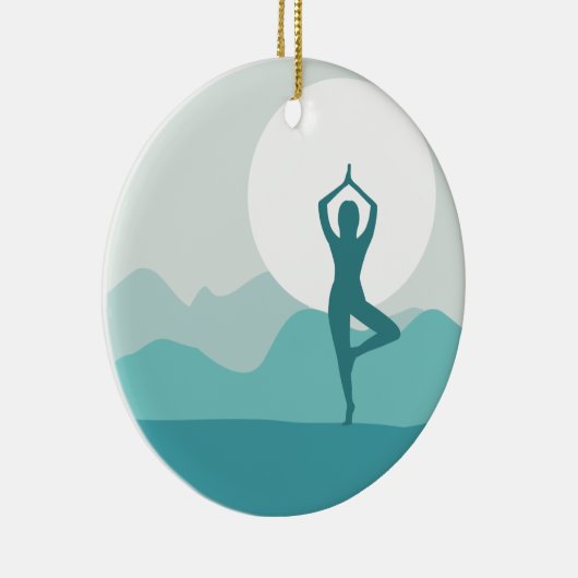 ヨガの木の姿勢 セラミックオーナメント (右)