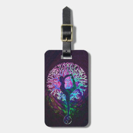 ヨガの木の平和虹 ラゲッジタグ