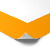 ヨガの木ポーズブラック、オレンジカスタム色 ポスター (角)