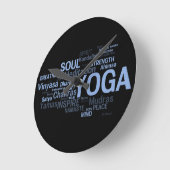ヨガの柱時計 ラウンド壁時計 (傾斜)