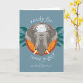 ヨガの準備は？ – 白蓮 カード (黄色い花)