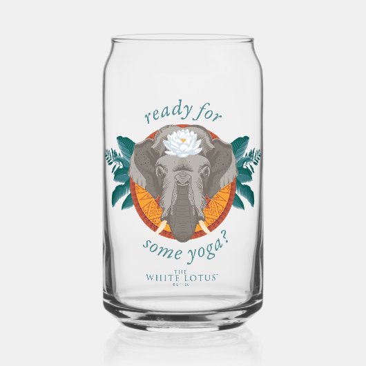 ヨガの準備は？ – 白蓮 ガラス缶 (正面)