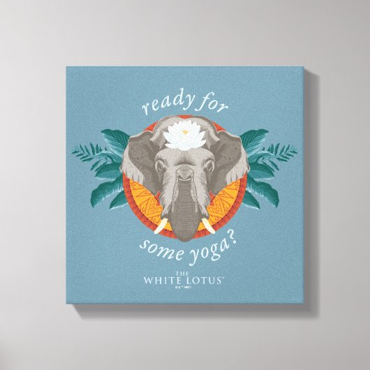ヨガの準備は？ – 白蓮 キャンバスプリント (正面)