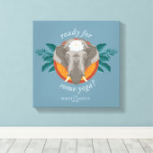 ヨガの準備は？ – 白蓮 キャンバスプリント (インサイチュ (ウッドフロア))