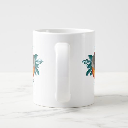 ヨガの準備は? – 白蓮 ジャンボコーヒーマグカップ (裏面)