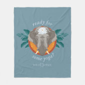 ヨガの準備は？ – 白蓮 フリースブランケット (正面)