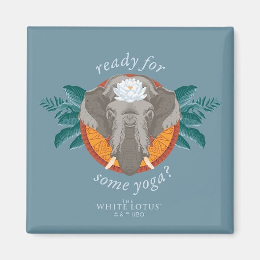 ヨガの準備は? – 白蓮 マグネット (正面)