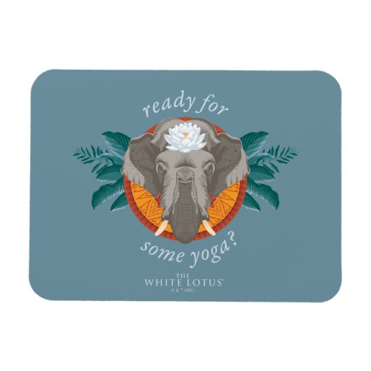 ヨガの準備は？ – 白蓮 マグネット (横)