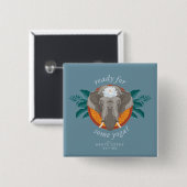 ヨガの準備は？ – 白蓮 缶バッジ (正面&裏面)