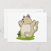 ヨガの猫 ポストカード (正面/裏面)