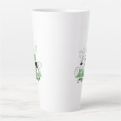 ヨガの瞑想ポーズを吸う カフェラテマグ (正面)