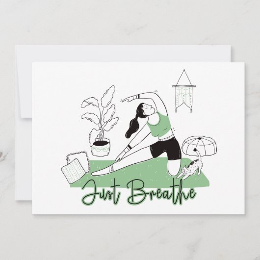 ヨガの瞑想ポーズを吸う シーズンカード (正面)