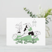 ヨガの瞑想ポーズを吸う シーズンカード (スタンド正面)