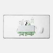 ヨガの瞑想ポーズを吸う デスクマット (キーボード&マウス)