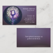 ヨガの紫色の平和生命の樹 名刺