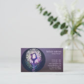 ヨガの紫色の平和生命の樹 名刺