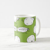 ヨガの羊:お洒落スケッチおもしろい。 コーヒーマグカップ (正面右)