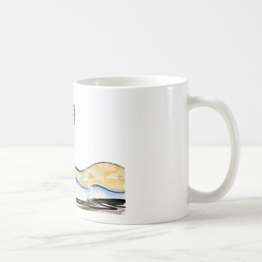 ヨガの芸術のマグ-コブラの姿勢 コーヒーマグカップ (右)
