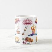 ヨガの蓮の花 コーヒーマグカップ (中央)