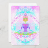 ヨガの蓮華座。招待 招待状 (正面/裏面)