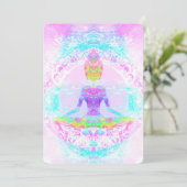 ヨガの蓮華座。招待 招待状 (スタンド正面)