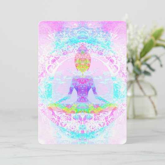 ヨガの蓮華座。招待 招待状 (スタンド正面)