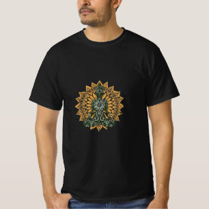 ヨガの蓮華座 禅のグラフィック Tシャツ