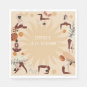 ヨガの誕生日パーティー スタンダードランチョンナプキン (正面)