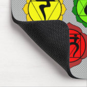 ヨガの霊気7つのチャクラの記号MOUSEPAD. マウスパッド (コーナー)