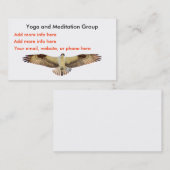 ヨガの黙想のタカのミサゴの名刺 名刺 (正面/裏面)