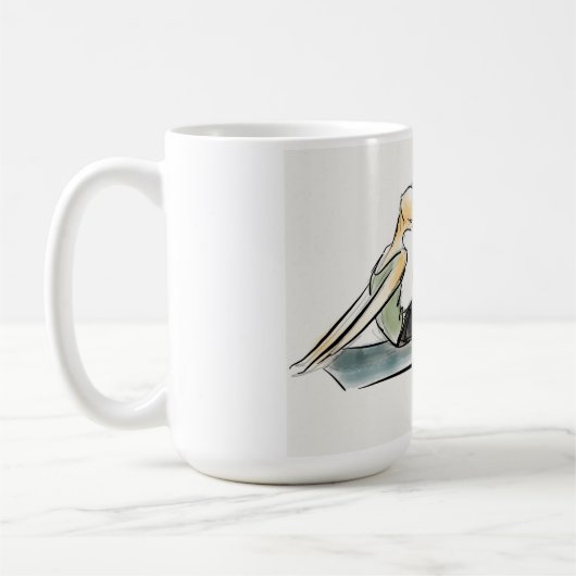 ヨガの"茶"マグ コーヒーマグカップ (左)