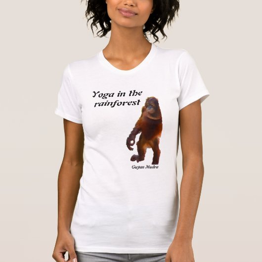 ヨガのMudraのストレスレリーフ、浮き彫り Tシャツ (正面)