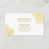 ヨガのNidraのインストラクターの名刺 名刺 (裏面)