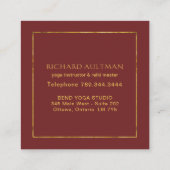 ヨガのNidraの名刺 スクエア名刺 (裏面)