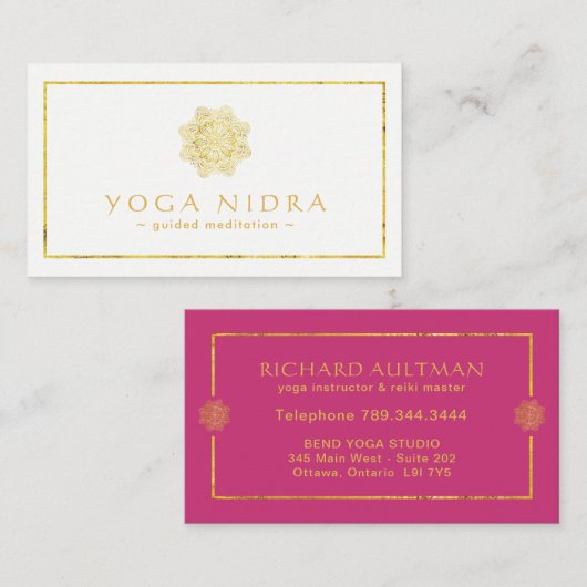 ヨガのNidraの名刺 名刺 (正面/裏面)