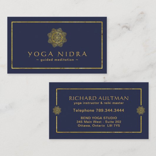ヨガのNidraの名刺 名刺 (正面/裏面)
