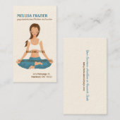 ヨガのPilatesの黙想のビジネスかインストラクター 名刺 (正面/裏面)