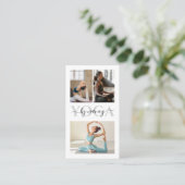 ヨガはっきりしたタイポグラフィ写真コラージュQrコード 名刺 (スタンド正面)