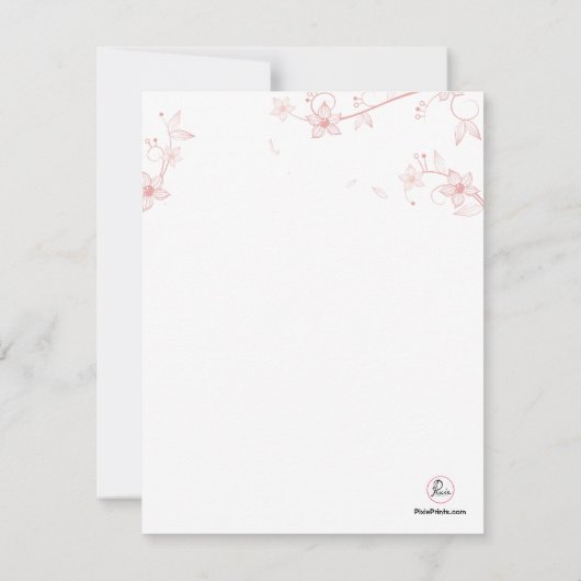 ヨガはカード文房具活気付きます 招待状 (裏面)