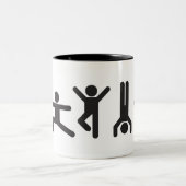 ヨガはコーヒー・マグを提起します ツートーンマグカップ (中央)