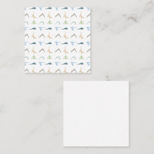 ヨガはシルエットのサティの黙想を提起します エンクロージャーカード (正面/裏面)