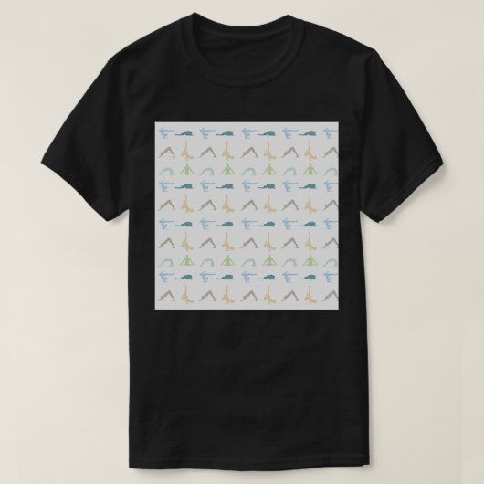 ヨガはシルエットをポーズ Tシャツ (デザイン正面)