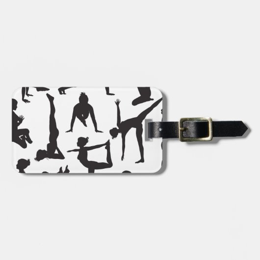 ヨガはシルエットを提起します ラゲッジタグ (正面横)