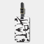 ヨガはシルエットを提起します ラゲッジタグ (正面縦)