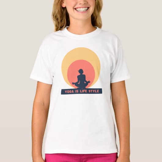 ヨガはライフスタイルTシャツ Tシャツ (正面)