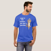 ヨガは人間用…猫はただ監督するだけ Tシャツ (正面フル)