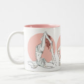 ヨガは名前をカスタムするのマグを提起します ツートーンマグカップ (左)