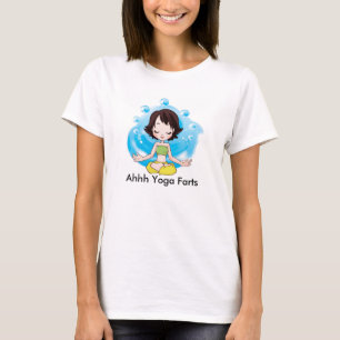 ヨガは基本的なTシャツ白い女性の屁をします Tシャツ
